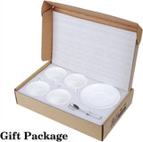 Aozita Espresso Cups and Saucers with Espresso Spoons, Stackable Espresso Mugs,12-piece 2.5-Ounce Demitasse Cups (Protective Packaging)