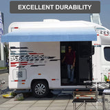 RV Awning Fabric Replacement Waterproof Vinyl Shade Screen for Awnings Camping Universal Fit Fabric Sun Shade UV Sun Blocker Canopy RV Awning Shade Shelter Fabric - 19' (Fabric 18'2")