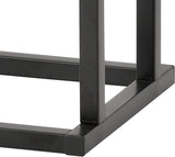 MyGift Freestanding 2-Tier Black Metal and Bamboo Towel Bar Rack