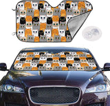 Tearsly Cats Ginger Siamese Kittens Car Windshield Sun Shade Uv and Sun Protection Sunshades Keeps Your Vehicle Cool Heat Shield