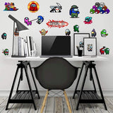 Among Us Large Wall Sticker 20Pcs/Sheet for 13x38inch,Decals for Room Decor for Bedroom,Computer Desk Wall Waterproof Hot Game Stickers for Laptop,Water Bottles,Hydro Flasks, Kids DIY Removable PVC Wall Stickers