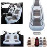 Fabric Wool Like Cloth Car Seat Covers, Linen Automotive Vehicle Cushion Cover for Cars SUV Pick-up Truck Universal Fit Set for Auto Interior Accessories (OS-013 Full Set, TAN&Coffee)