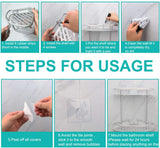 Flowmist 2 Tiers Corner Shower Caddy, Shower Organizer, Wall Mounted Aluminum Shower Shelf with Adhesive(No Drilling), Storage Rack for Toilet,Shampoo,Dorm and Kitchen