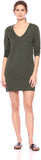 Daily Ritual Women's Lived-in Cotton 3/4-sleeve V-Neck Dress