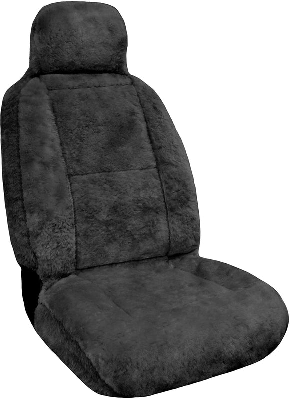 Eurow Sheepskin Seat Cover, 56 by 23 Inches, Gray