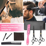 9 Pcs Hair Cutting Scissors Set for Men Women Pet Hairdressing Scissors Hair Cutting Shears Stainless Steel Thinning Scissors Cape Clips Comb Hair Kit Salon Barber Set