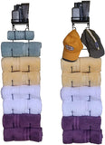 Premium Presents Bath Towel Rack in Bathroom. Wine Racks in Kitchen. Wall Mounted Shelves for Towels hat Organization. Great Decor Accessories. Metal Hooks. 3 Pieces Brand. (Black)