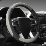 Black Microfiber Leather Auto Car Steering Wheel Cover Universal 15 inch