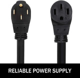 Mophorn 15Ft 50 Amp RV Extension Cord Durable Premium Power Cord RV 26.5mm Wire Diameter Extension Cord Copper Wire RV Cord Power Supply Cable for Trailer Motorhome Camper with Handles