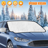 AURELIO TECH Magnetic Car Windshield Snow Cover with Side Mirror Covers for Ice Snow and Frost, Double Side Design, 4 Layers Protection, Extra Large, Fits Most Cars, Trucks, SUVs, Minivans