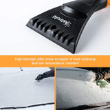 AstroAI 27” Snow Brush and Detachable Ice Scraper with Ergonomic Foam Grip for Cars, Trucks, SUVs (Heavy Duty ABS, PVC Brush)