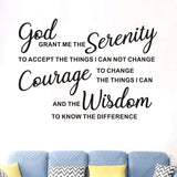 AnFigure Quotes Wall Decal, Bible Verse Wall Decal, Christian Religious Faith Prayer Home Scripture Biblical Decor Vinyl Stickers Art Grant me The Serenity to Accept Things I Can not Change 26.2"x19"