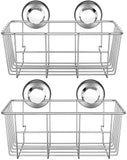 iPEGTOP Suction Cup Deep Shower Caddy Bath Wall Shelf for Large Shampoo Shower Gel Holder Bathroom Storage - Rustproof Stainless Steel