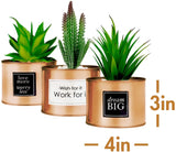 Office Decor for Women Desk - Desk Decor for Women, Bedroom Decor for Women - Desk Decorations for Women Office - Bookshelf Decor, Boho Home Decor, Fake Cactus Office Plant Decor for Cubicle Decor
