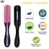 Classic Styling Brush 5 Row D14 – Hair Brush for Separating, Shaping & Defining Curls - Blow-Drying, Styling & Detangling Brush – Black