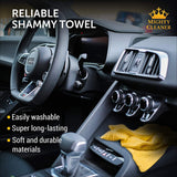 Cloth for Car - 2 Pack - Mini Car Shammy Towel (17 x 13 inches) - (Two Tubes + One Extra Chamois Towel)