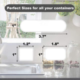 132 Pieces Removable Food Labels Stickers Waterproof Kitchen Labels for POP Food Storage, Home Organization with Marker Pen, 3 Sizes (Silver)