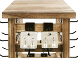 Ikee Design Natural Wood Rotating Jewelry Storage Display, Wooden Hanging Accessories Tower, Holds up to 10 Earring Cards, Oak Color, 7 1/2" W X 7 1/2" D X 15 1/3" H