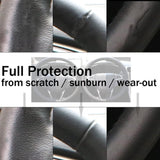Black Microfiber Leather Auto Car Steering Wheel Cover Universal 15 inch