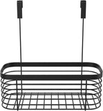 Lilimpact Metal Over the Cabinet Kitchen Storage Organizer Basket for Kitchen Pantry (Black)