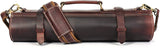 Leather Knife Roll Storage Bag | Travel-Friendly Chef Knife Case Roll (VINTAGE)