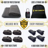 Car Top Carrier Roof Bag 15 or 20 Cubic +Protective Mat +Easy to Install