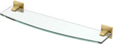 Gatco 4066 Elevate Glass Shelf, Brushed Brass