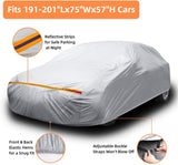 Ohuhu Car Cover for Sedan 191"-201", Upgraded Car Covers Universal Auto Vehicle Cover for Sedan - Windproof. Dustproof. UV Protection. Scratch Resistant