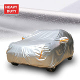 Tecoom Super Heavy Duty Multiple Layers SUV Cover All Weather Waterproof Windproof Reflective Snow Sun Rain UV Protective Outdoor with Buckles and Belt Fit 196-210 inches SUV