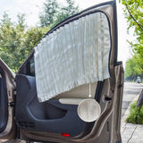 ZATOOTO Car Side Window Sun Shade - Magnetic Privacy Sunshades Window Curtain Keeps Cooler Screen for Baby Sleeping Black (2 Pcs)