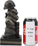 Ebros Patriotic Fallen Soldier Memorial Statue 8" Tall Military Rifle Helmet Boots Dog Tag Sculpture for Desktop Shelves Office Study Table Home Decor Figurine