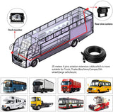 Backup Camera System Kit 7" LCD Reversing Monitor+170 ° Wide Angle, 18 IR Night Vision,IP68 Waterproof Rear View Back Up Camera for Truck/RV/Trailer/Bus/Vans/Vehicle.