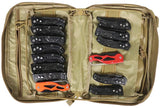 Super Pocket Knife Bag, Tactical Knife Storage Case, Folding Knife Collecting Pouch, Large Capacity Small Knife Carrier Protectors, Versatile Knife Small Tools Holder (HGJ363) (Khaki)