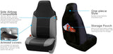 FH GROUP FH-PU103114 High Back Royal PU Leather Car Seat Covers Airbag & Split Gray/Black-Fit Most Car, Truck, SUV, or Van