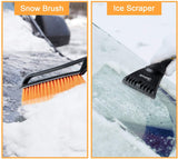 AstroAI 27” Snow Brush and Detachable Ice Scraper with Ergonomic Foam Grip for Cars, Trucks, SUVs (Heavy Duty ABS, PVC Brush)