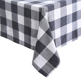 wlflash Buffalo Plaid Rectangle 60x102 Inch Color Decorative Table Cloth Rustic Farmhouse Decorations Checkered Home Decor (Grey&White, 60"x102")