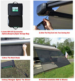 leaveshade RV Awning Sunshade Screen ● Tentproinc 10'X18'3''- Black Mesh Sun Shade ● Block Patio Front Sun Light ● Motorhome Camping Trailer UV Sunblocker ● Canopy Sunscreen-3 Years Lasting