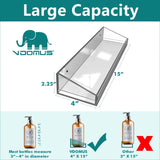 Vdomus Acrylic Bathroom Shelves, Wall Mounted Non Drilling Thick Clear Storage & Display shelvings, 2 Pack
