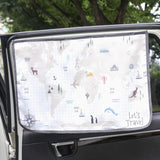 Magnetic Car Sun Shade Curtain for Side Window Baby Kids Children Sunshade Protector Protects from Sun Glare Heat Blocks UV Rays Glare Car Interior Sun Blocker Blind (Dinosaur)