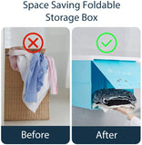 Bathroom Foldable Cabinet Waterproof Clothing Towel Shelves, Space Saving Bathroom Decor Storage Box, Easy-Installation Wall Mount Concealed Case, 1212 Square with Strong Holder,