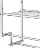Organize It All Chrome 2 Tier Wall Mounting Bathroom Rack with Towel Bars