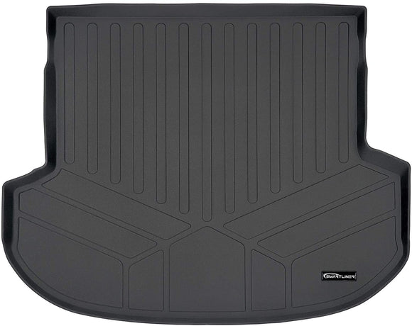 SMARTLINER All Weather Custom Fit Cargo Liner Trunk Floor Mat Black for 2019-2021 Hyundai Santa Fe 5 Passenger Models