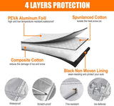 AURELIO TECH Magnetic Car Windshield Snow Cover with Side Mirror Covers for Ice Snow and Frost, Double Side Design, 4 Layers Protection, Extra Large, Fits Most Cars, Trucks, SUVs, Minivans