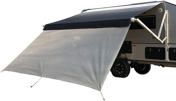 ALEKO RVSSC16X7 RV Deluxe Awning Sun Screen 16 x 6 Feet Gray Mesh