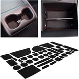 CupHolderHero for Honda Odyssey Accessories 2018-2021 Premium Custom Interior Non-Slip Anti Dust Cup Holder Inserts, Center Console Liner Mats, Door Pocket Liners 40-pc Set (White Trim)