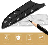 XYJ 9 PCS Plastic Knife Edge Guards Knife Sheath Universal Knife Protectors for Paring Utility Santoku Nakiri Cleaver Bread Carving Chef Knife Non-Toxic Knife Cover Knife Sleeves(Knives Not Included)