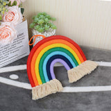 ituansen Rainbow Pom Pom Garland,Macrame Rainbow Wall Hanging Decor Tassel Garland Pom Pom Ball String Banner for Home Decor Nursey Dorm Room Kids Room Decor Baby Shower Party Supplies (R6)