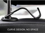 Car Seat Headrest Hook 4 Pack Hanger Storage Organizer Uiversal for Handbag Purse Coat fit Universal Vehicle Car Black S Type