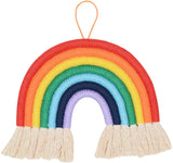 ituansen Rainbow Pom Pom Garland,Macrame Rainbow Wall Hanging Decor Tassel Garland Pom Pom Ball String Banner for Home Decor Nursey Dorm Room Kids Room Decor Baby Shower Party Supplies (R6)