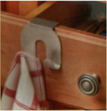 Set of 2 Brushed Nickel Over The Cabinet Hook (2 Pack)